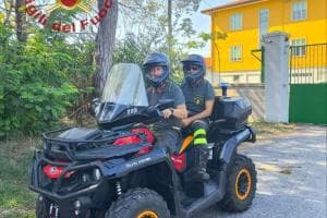 Con il quad per il soccorso sulla costa