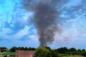 Brucia un Tir: colonna di fumo e paura