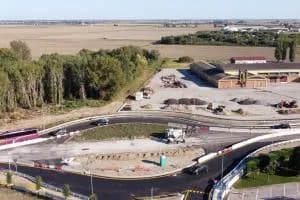 Romea, la nuova rotatoria prende forma