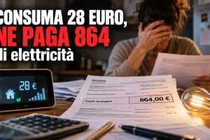 Consuma 28 euro, ne paga 864