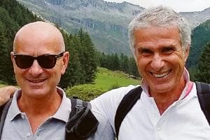 Su una vecchia bici fino al “Santo”