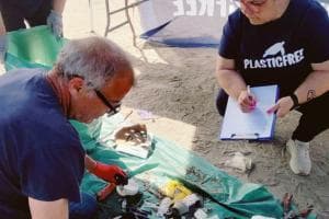 Il censimento dei rifiuti in spiaggia